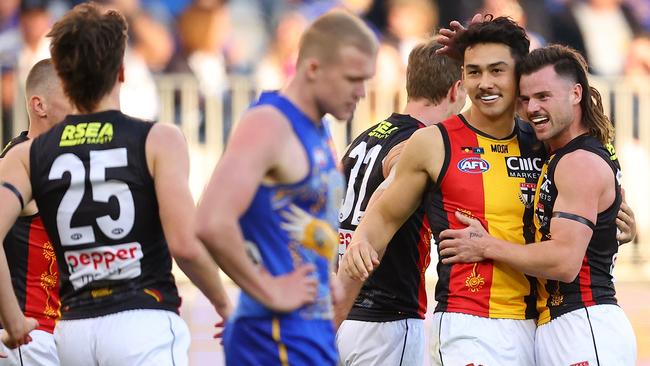 Mitch Owens was the star as the Saints ran over the top of a gallant West Coast. (Photo by Paul Kane/Getty Images)