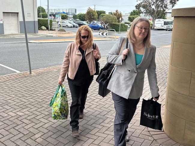 Hillcrest jumping castle operator Rosemary Gamble walking into Devonport Magistrates Court. Taken November 13, 2024. Picture: Simon McGuire