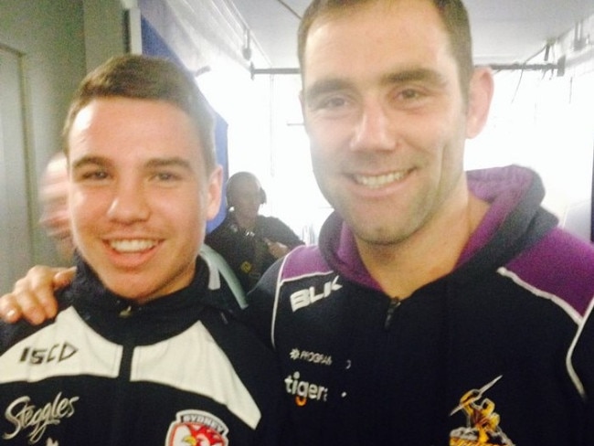 Sean O'Sullivan with Cameron Smith in 2014. Picture: Instagram