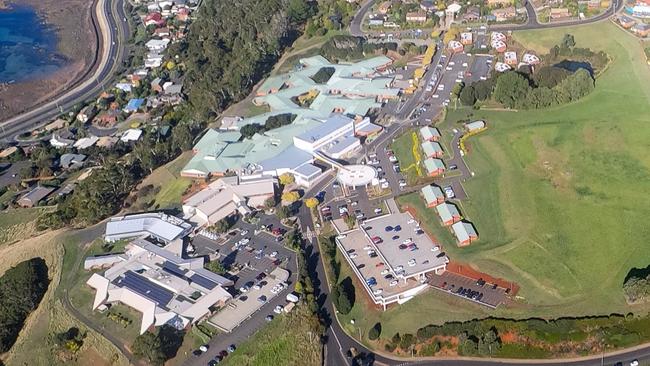 Aerial image of the North-West regional hospital in Burnie, Tasmania. Picture: Gary McArthur