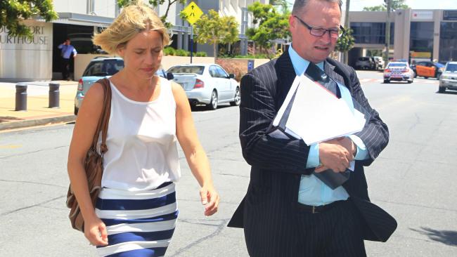 Solicitor Andrew Moloney and Peita Melville at Southport court house.