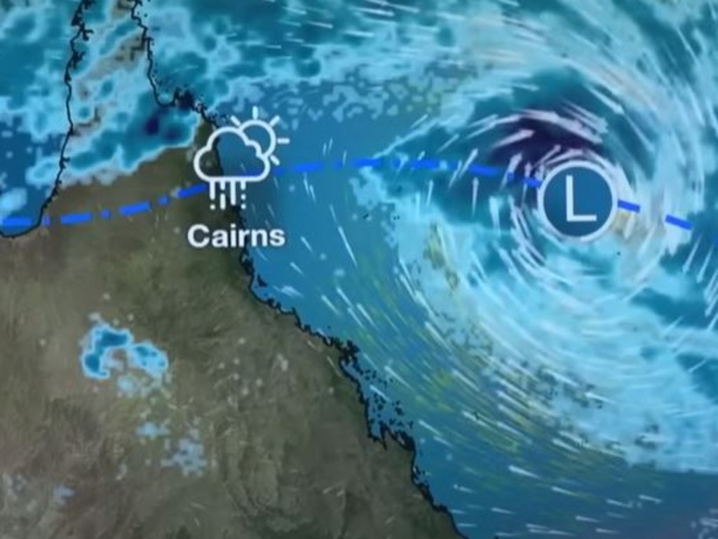 A tropical low called 05U could form into a cyclone and head towards Australia next week. Picture: BOM.