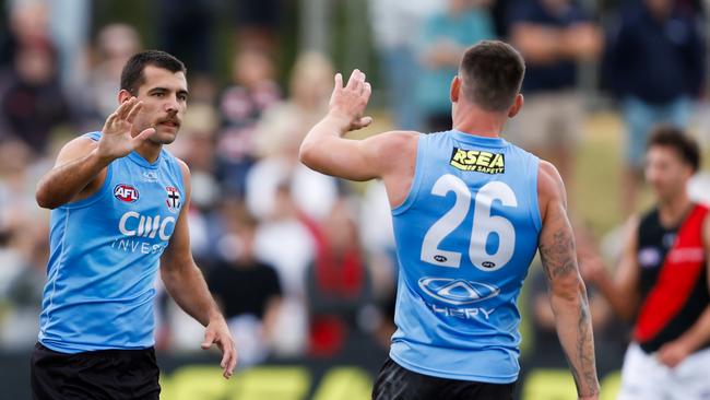 Riley Bonner starred in St Kilda’s two practice matches and will debut for his club in round 1. Picture: Getty Images