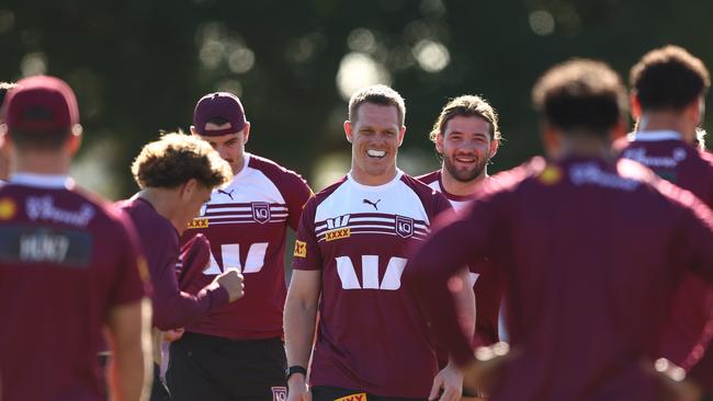 Lindsay Collins during a Queensland Maroons State of Origin training session. (Photo by Chris Hyde/Getty Images)