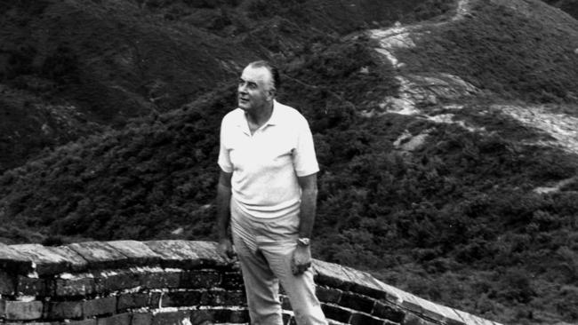 Gough Whitlam visits the Great Wall of China in July 1971.