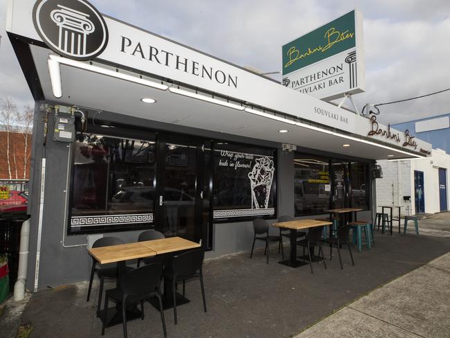 Parthenon Souvlaki Bar at Moonah. Picture: Chris Kidd