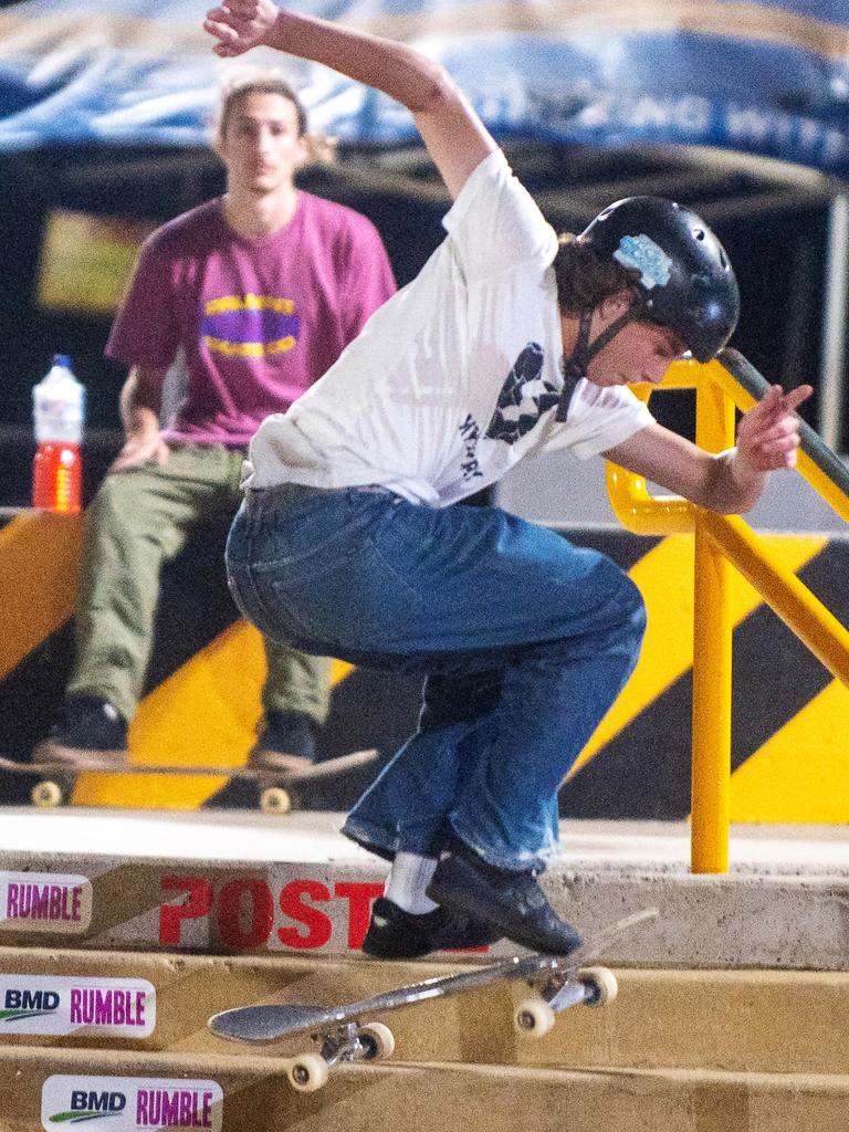 Jaxon Passey at Rumble On The Reef Sugar Bowl Skatepark Saturday 23 September 2023 Picture:Michaela Harlow