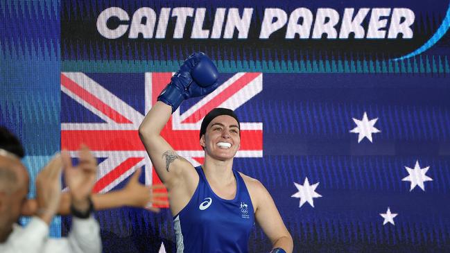 Parker makes her way to the ring in Paris. (Photo by Richard Pelham/Getty Images)