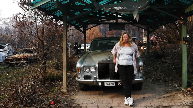 Venessa Downing with her 1971 Rolls-Royce Silver Shadow. Picture: Nikki Short