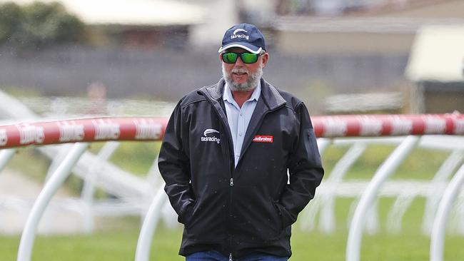 TasRacing CEO Paul Eriksson during a track inspection at Elwick Racecourse. Picture: Zak Simmonds.