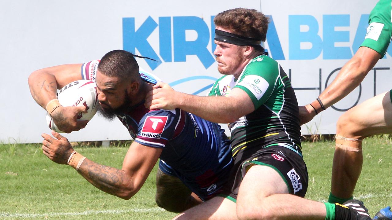 Anthony Setu scores for Ormeau against Helensvale in Round 1. Picture by Richard Gosling