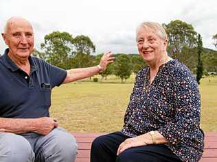 PROGRESS: Jim Wilkinson and Helen Gibson at the proposed botanic garden site. Picture: Matthew Purcell