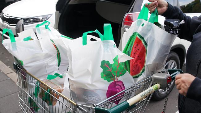 Some shoppers simply swapped from single-use bags to thicker ‘reusable’ bags which weren’t then reused. Picture: Ben Rushton/AAP