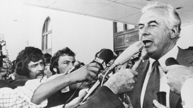 The policy changes implemented by the Whitlam government across so many areas were transformative and lasting, writes Troy Bramston. Pictured: Gough Whitlam in 1975. Picture: Getty Images