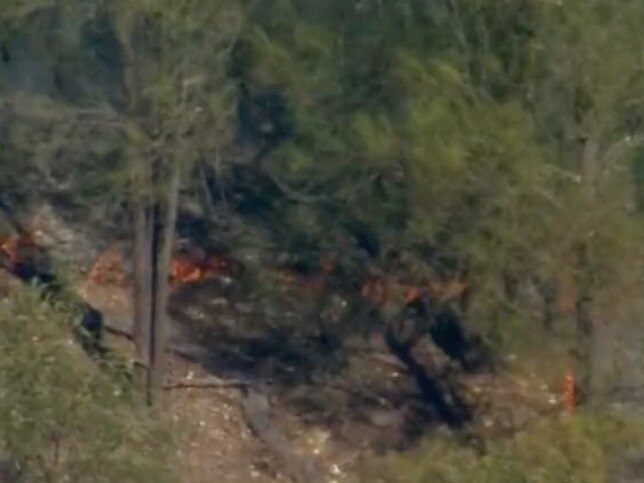 Bushfires continue to burn in the Western Downs region. Picture: 9 News Queensland