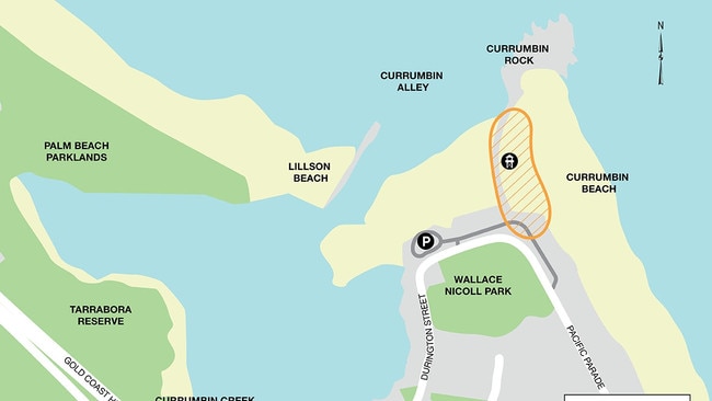 Gold Coast City Council announce Currumbin Creek training wall and path upgrade. Photo: Supplied