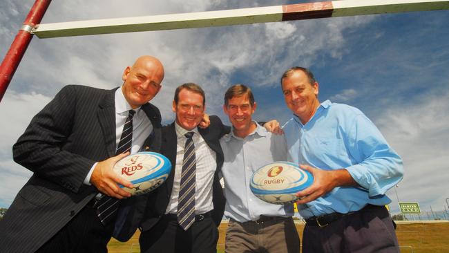 1979 Queensland players Tony Shaw, Brendan Moon, Roger Gould and Bill Ross.