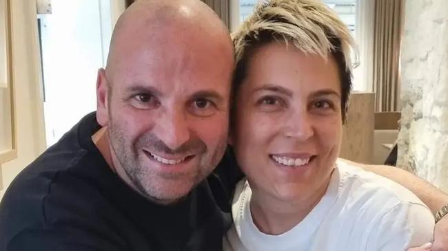 Restaurant manager Angela Papas pictured with former MasterChef judge and restaurateur George Calombaris. Picture: Instagram