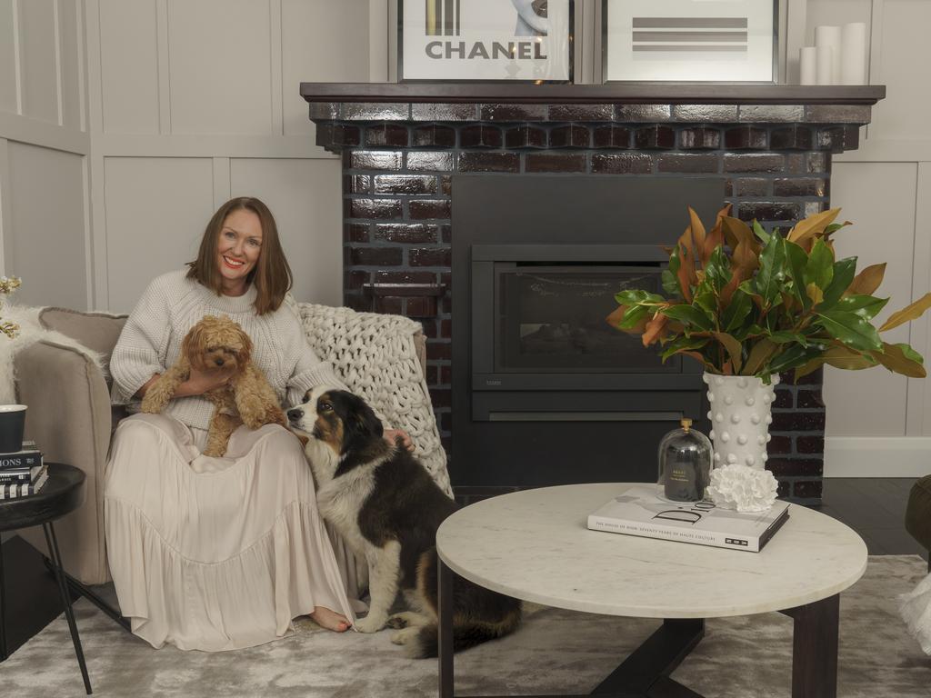 Carlea Elmes with her dogs, Alfie (left) and Barkley. Picture: Nick Clayton.