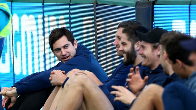 Daniel Menzel and senior teammates. Picture: Mike Dugdale