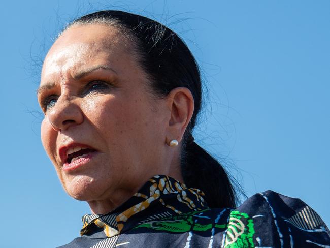 Australian Minister for Indigenous Australians Linda Burney at the SOD turning ceremony for the new Larrakia development centre in Stokes Hill Wharf. Picture: Pema Tamang Pakhrin