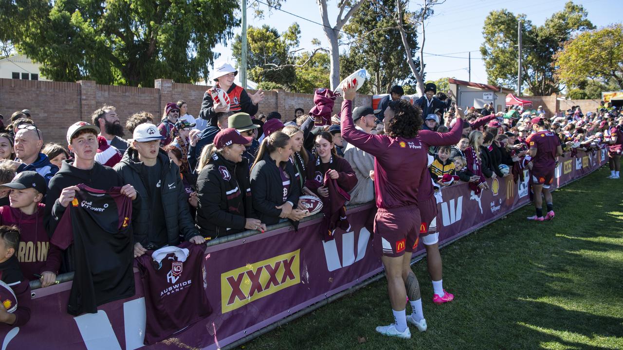 Queensland Maroons fan day at Toowoomba Sports Ground. Picture: Kevin Farmer