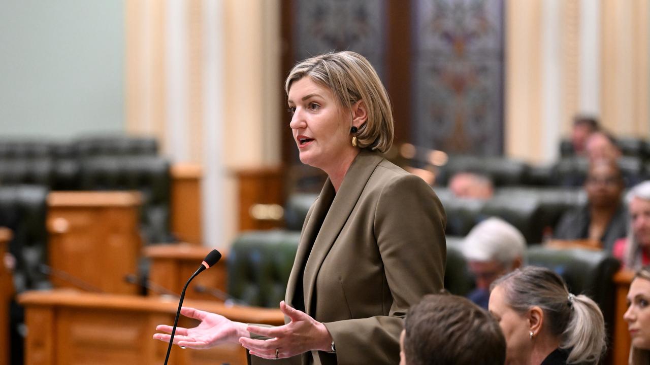 Queensland Health Minister Shannon Fentiman during Question Time at Parliament House in Brisbane. Picture: NewsWire / Dan Peled