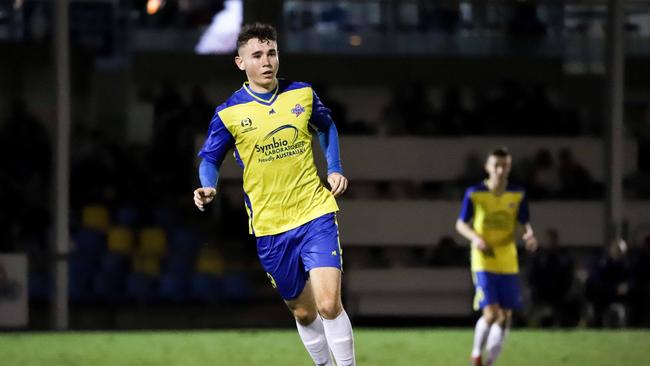 In-form Brisbane Strikers marksman Andy Pengelly is hunting for an A-League contract. Picture: Brisbane Strikers