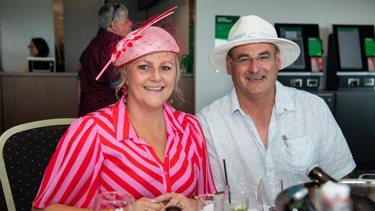 Rebecca Karp and Darren Karp at the 2024 Darwin Cup. Picture: Pema Tamang Pakhrin