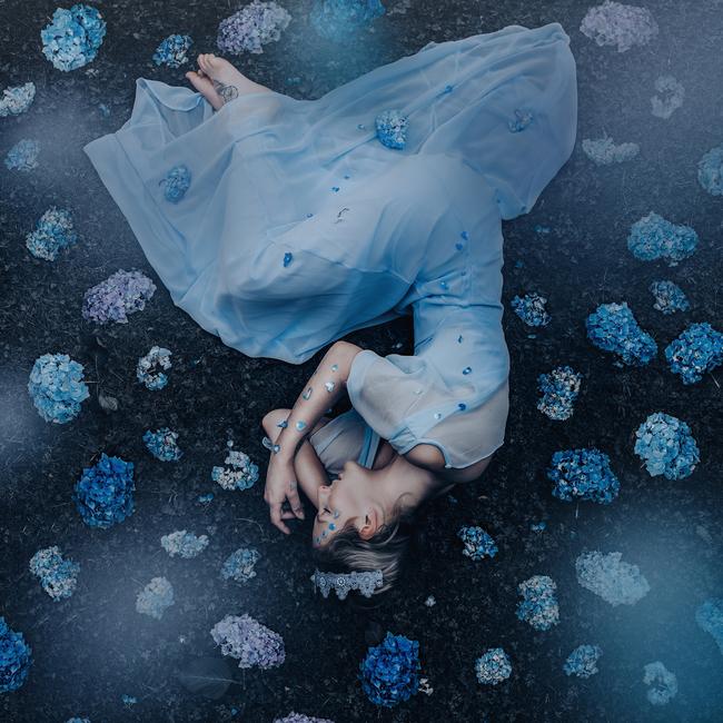 The Midnight Blossom ... Part of the series ‘The Flower Keepers’, a personal series exploring my imagination and thoughts, creating whimsical characters in a world filled with flowers. Picture: Ellie Victoria Gale, UK, Entry, Open, Enhanced, 2017 Sony World Photography Awards