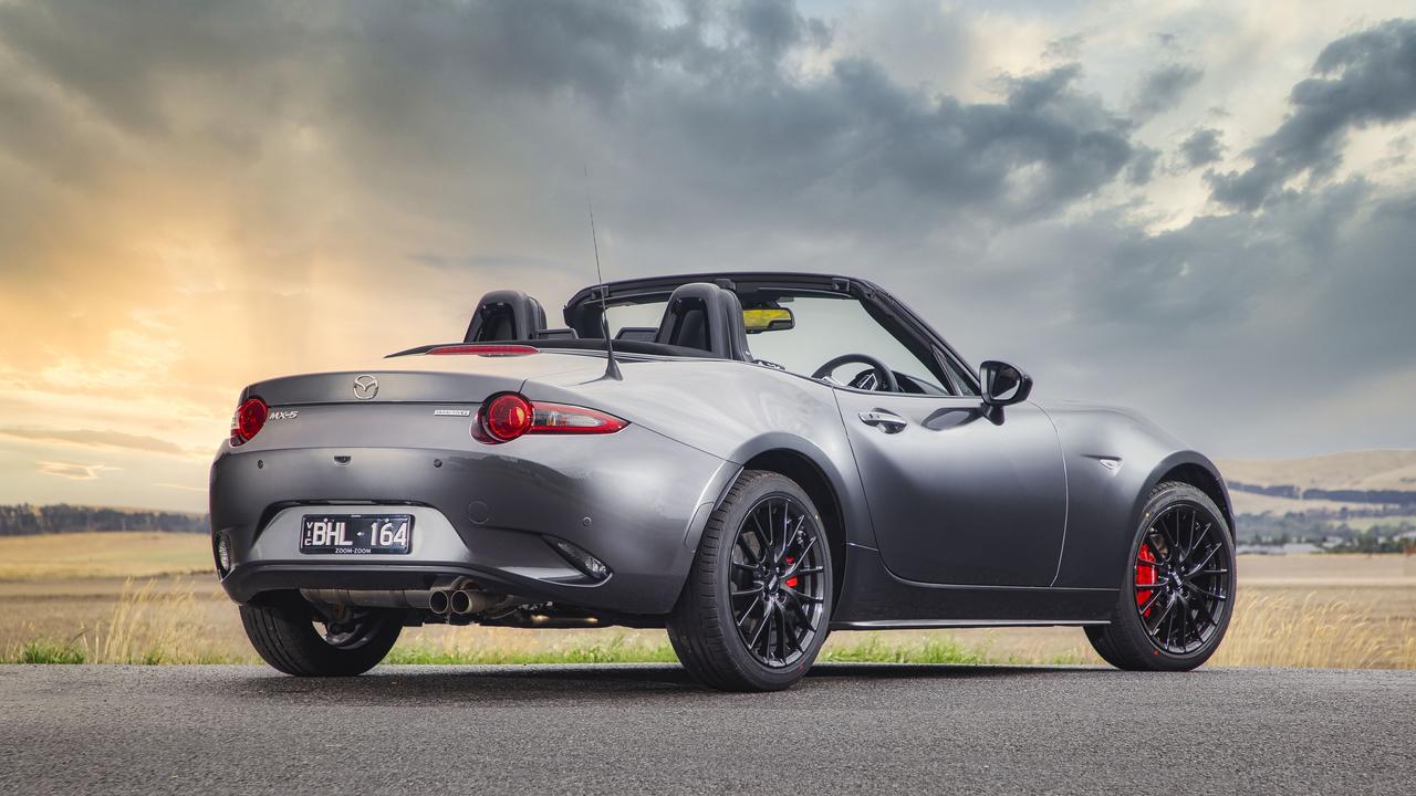 Black BBS wheels and red Brembo brakes are part of the package.