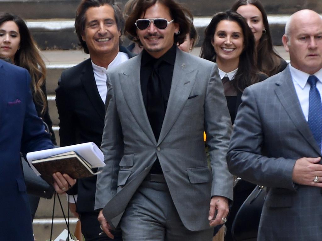 Johnny Depp departs the Royal Courts of Justice. Picture: Stuart C. Wilson/Getty Images