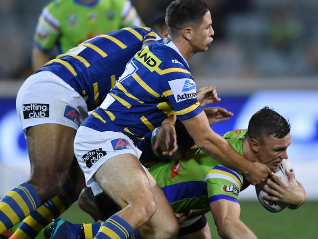 Mitchell Moses failed to make an impact against the Raiders. Picture: AAP