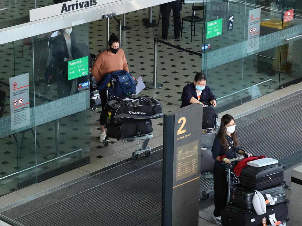 International arrivals was a key item at today’s national cabinet meeting. Picture: Liam Kidston