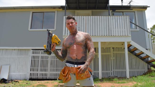 Troy King outside his home in Cunningham Lane, Mount Morgan. Picture: Aden Stokes