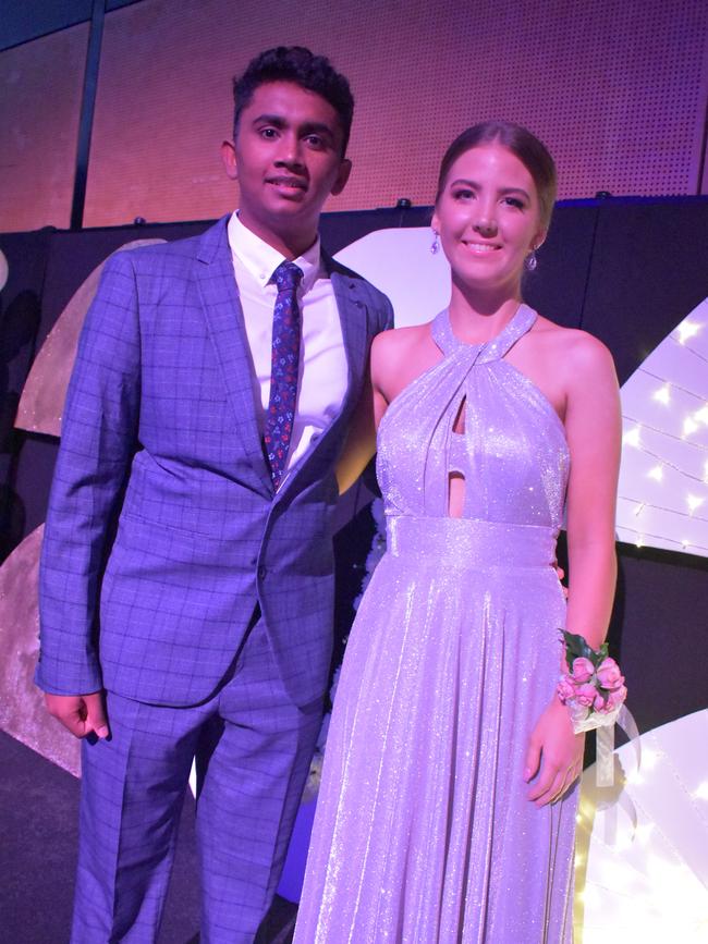 Bernard Beji and Caitlin McLennan at the Mackay State High School formal at the MECC, on Wednesday November 18. Picture: Zizi Averill