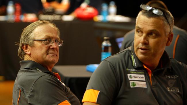 Kevin Sheedy and Mark Williams were a coaching double act. Picture: Gregg Porteous