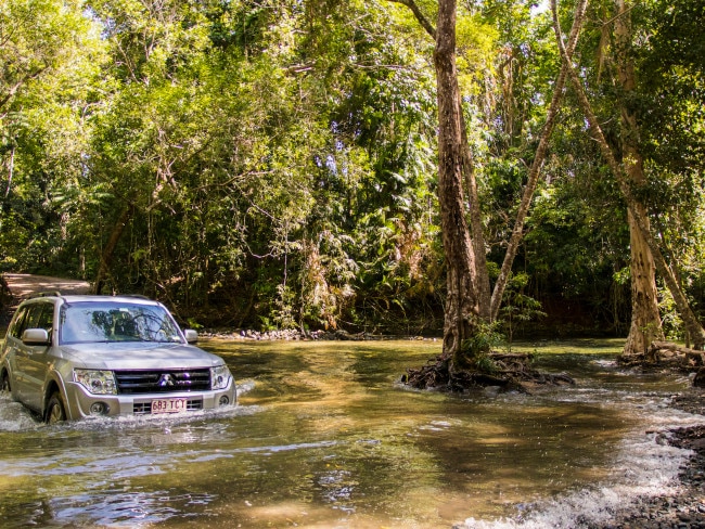 The Emmagen Creek crossing is part of the Bloomfield Track, just north of Cape Tribulation. Picture: TEQ