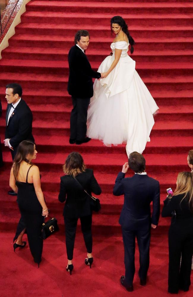 Matthew McConaughey and Camila Alves attend the 90th Annual Academy Awards on March 4, 2018 in Hollywood, California. Picture: Getty