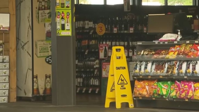 Security camera footage showed the brazen thieves attacking staff over a four-pack of vodka drinks. Picture: 7NEWS