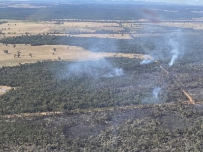 Erupted fires in the Goonoo Forest near Dubbo.