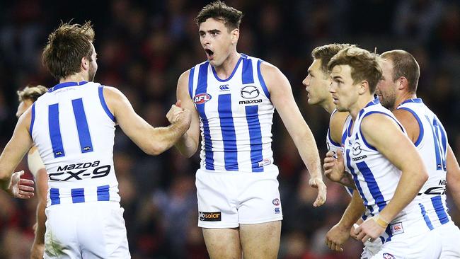 The Roos fought out a high-scoring clash with the Dons in 2018. Picture: Getty Images