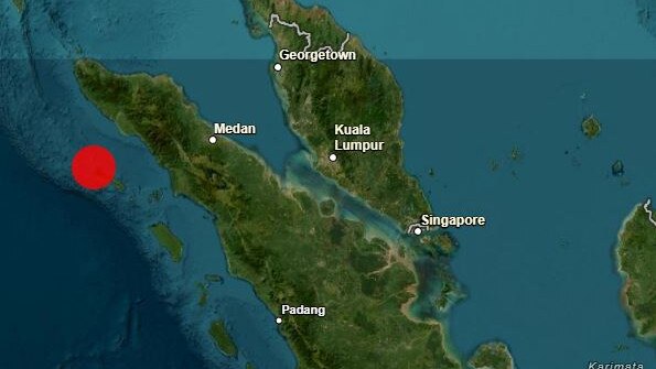 The Tully shake was followed by a much larger 5.7 magnitude quake off the coast of northern Sumatra.