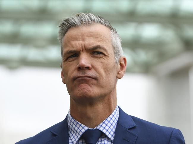 National Farmers' Federation CEO Tony Mahar speaks during a press conference at Parliament House in Canberra, Monday, August 6, 2018. The National Farmers' Federation and Agribusiness Australia today announced a new collaboration. More measures to help drought-stricken farmers are expected to be announced in the coming weeks after a $190 million federal government investment. (AAP Image/Lukas Coch) NO ARCHIVING