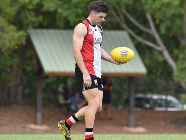 Nik Rokahr scored three crucial goals in win over Palmerston. Picture: Tymunna Clements AFLNT/Media