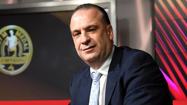 SYDNEY, AUSTRALIA - OCTOBER 19: NRL CEO Peter V'Landys poses during the Dally M Medal Awards at Fox Sports Studios on October 19, 2020 in Sydney, Australia. (Photo by NRL Photos - Pool/Getty Images)