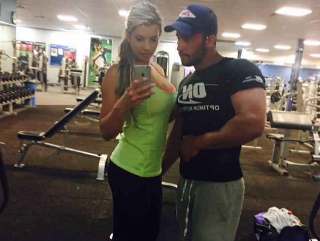 Nateesha Barlin with Dyllan Shaw at the gym. Picture: Facebook