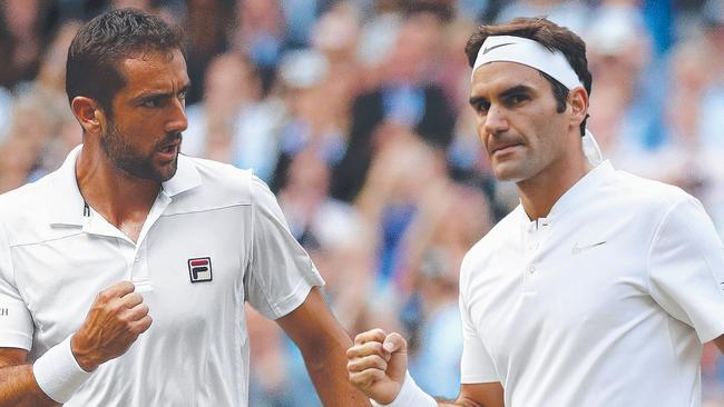 Wimbledon 2017: Men's final opponents Marin Cilic (left) and Roger Federer.