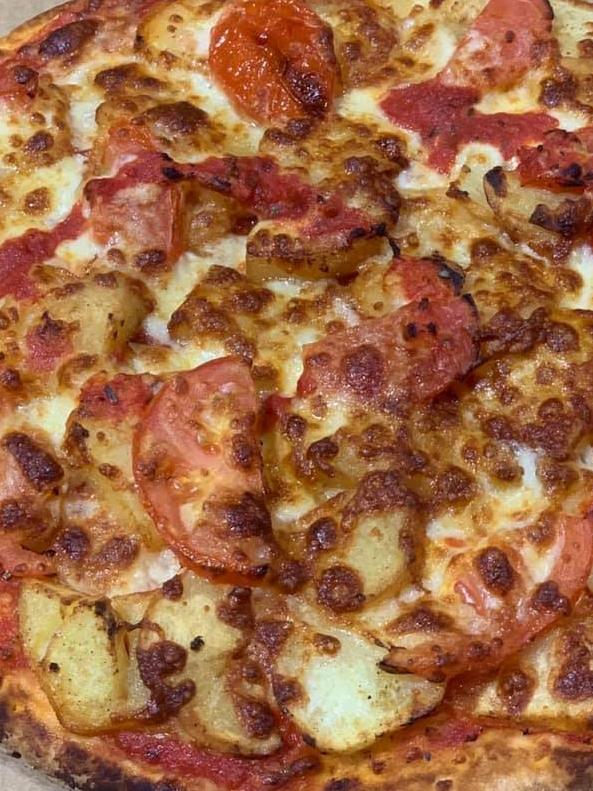 The potato pizza is a popular choice.