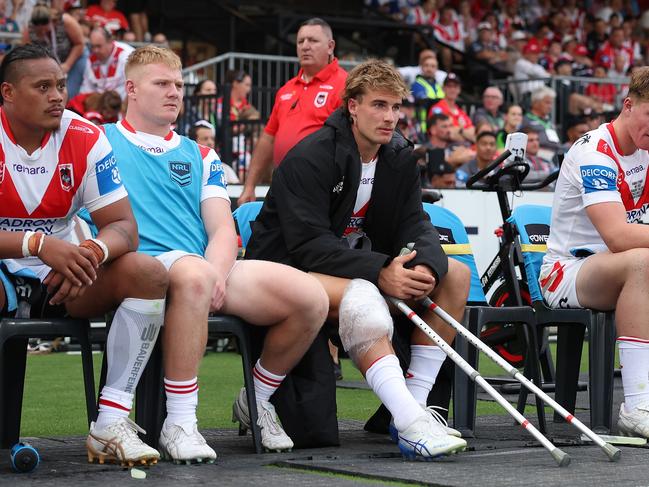 Ryan Couchman of the Dragons suffered an ACL injury. Picture: Getty Images